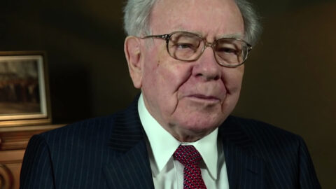 Warren Buffett speaking at an investment summit