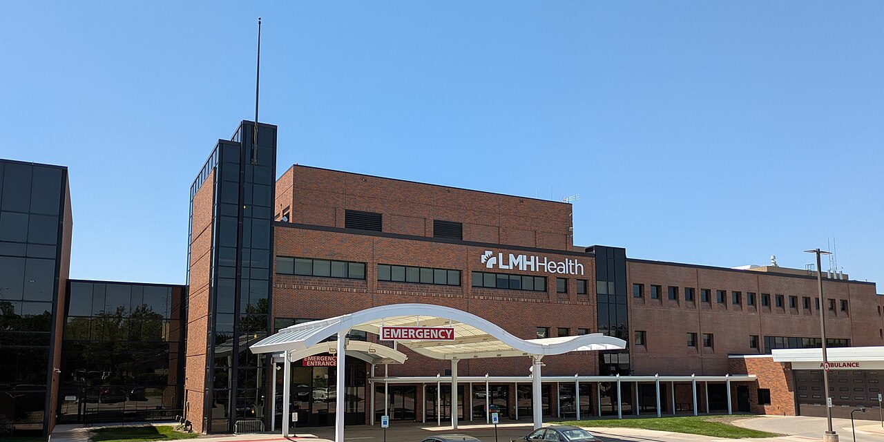 Modern hospital emergency entrance