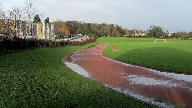 University athletics running track and field