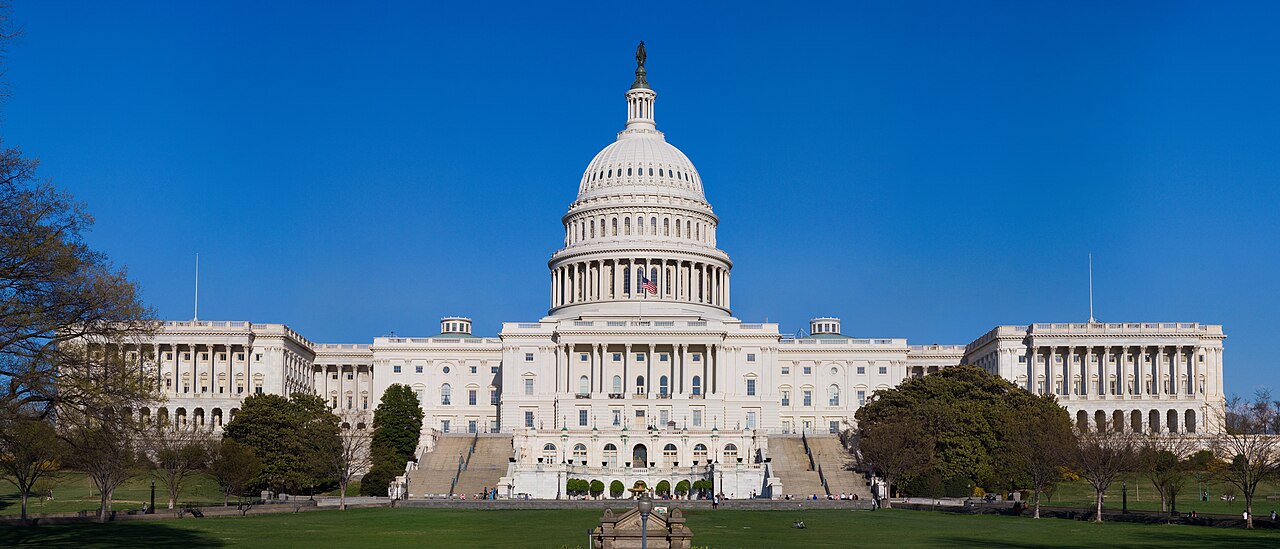 United States Capitol building under a clear sky