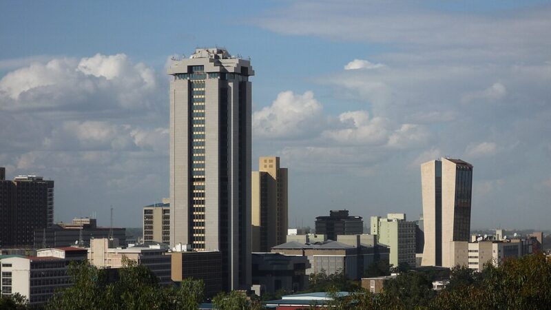 Nairobi Kenya skyline with modern buildings