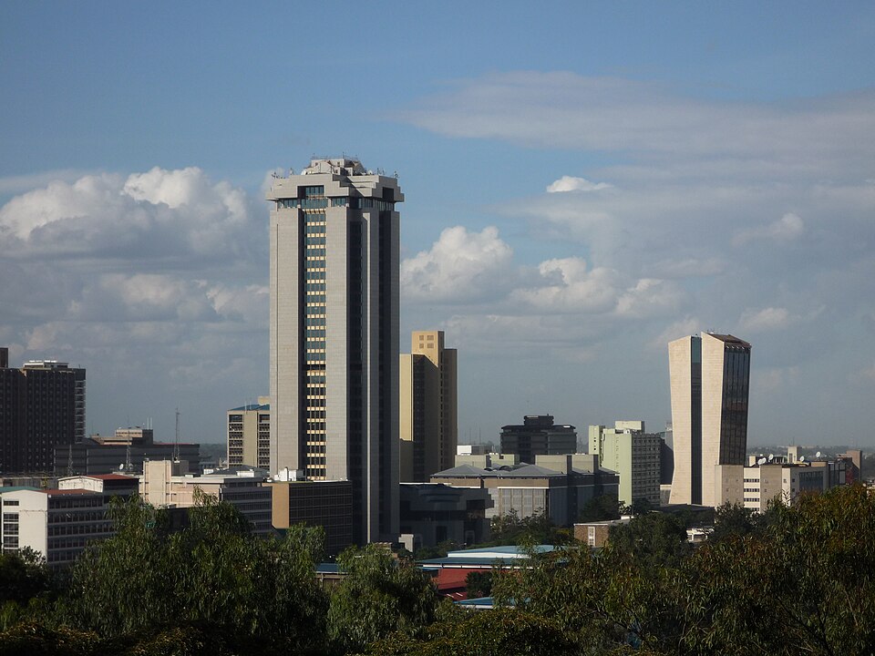 Nairobi Kenya skyline with modern buildings