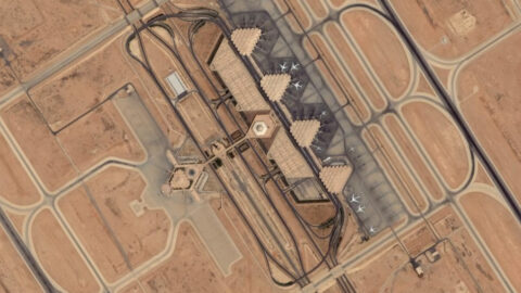 Aerial view of King Khalid International Airport in Riyadh