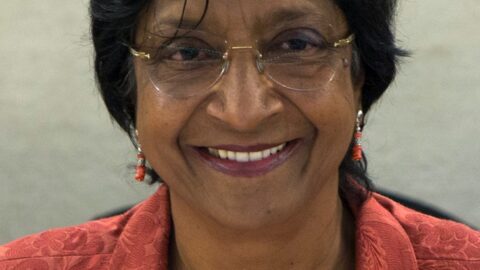 Navi Pillay, 2026 Nobel Peace Prize laureate, smiling portrait